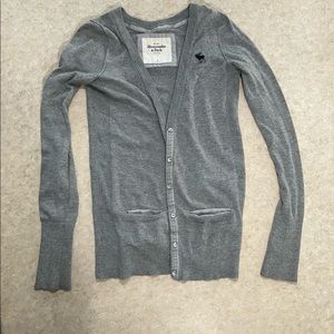 Abercrombie and Fitch gray cardigan sweater small